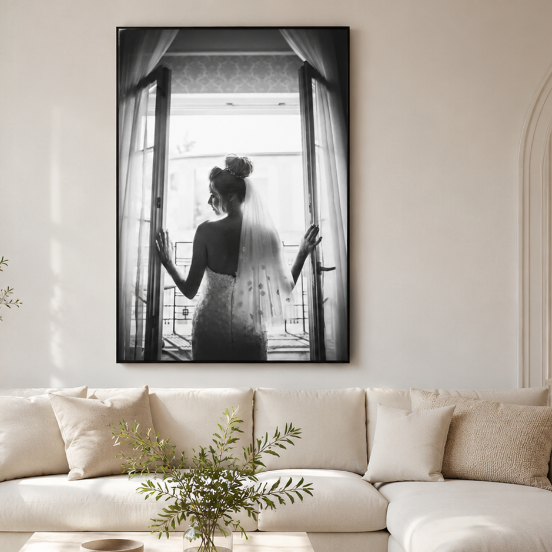 Before I Do Bride Black And White Canvas Print
