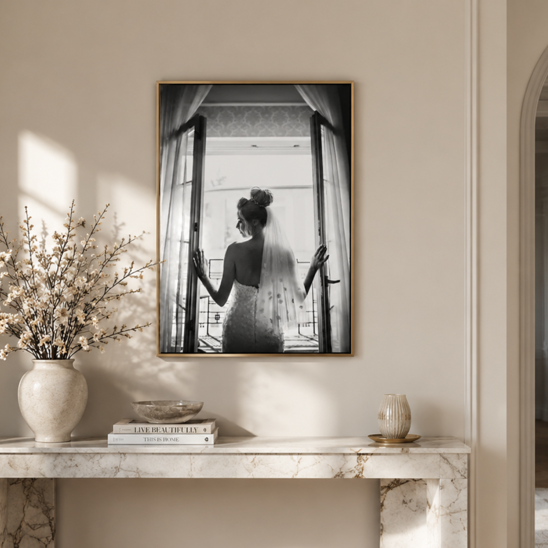 Before I Do Bride Black And White Canvas Print