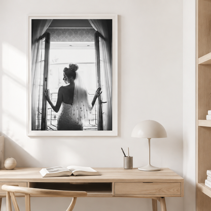 Before I Do Bride Black And White Canvas Print