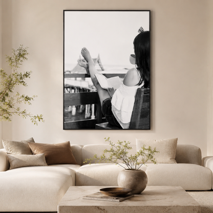 Slow Morning Reading Canvas Print