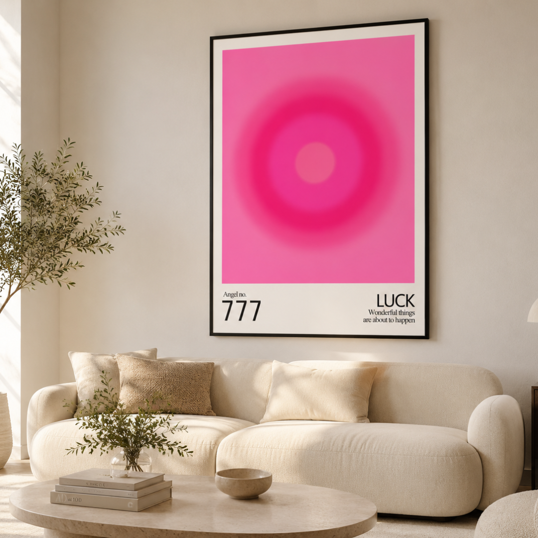 Angel No. 777 Luck Motivational Canvas Print