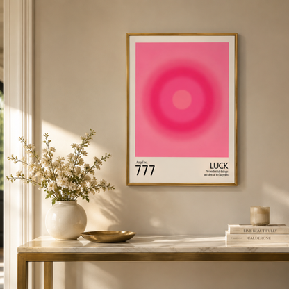 Angel No. 777 Luck Motivational Canvas Print
