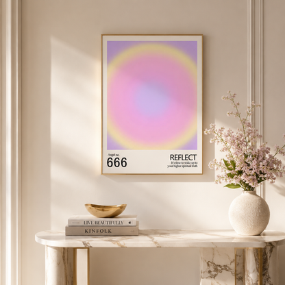 Angel No. 666 Reflect Motivational Canvas Print