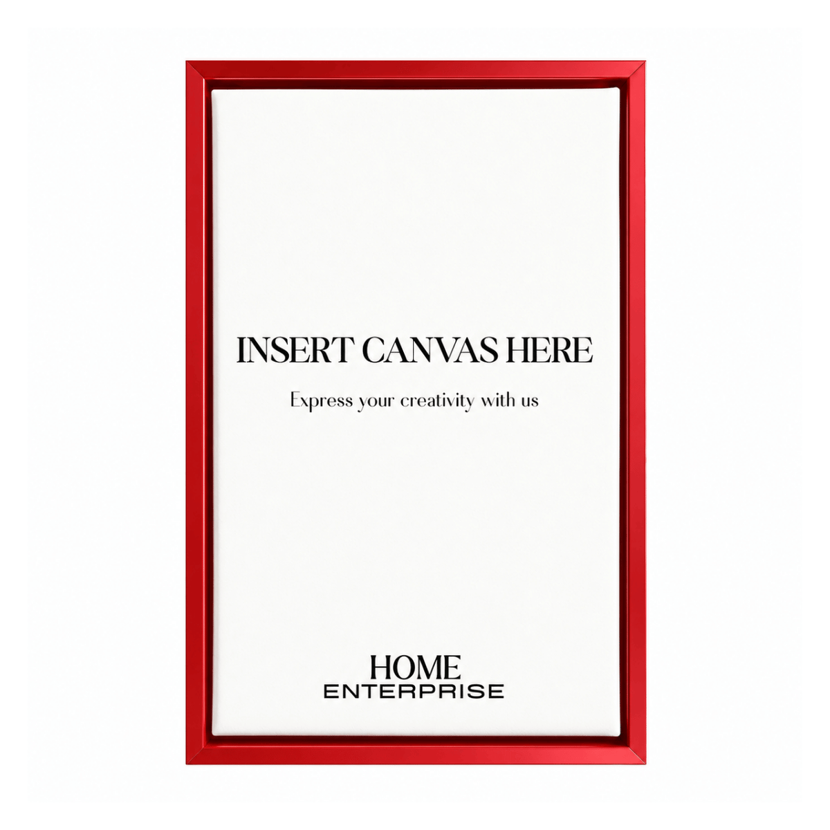Red Metal Floating Canvas Frame
