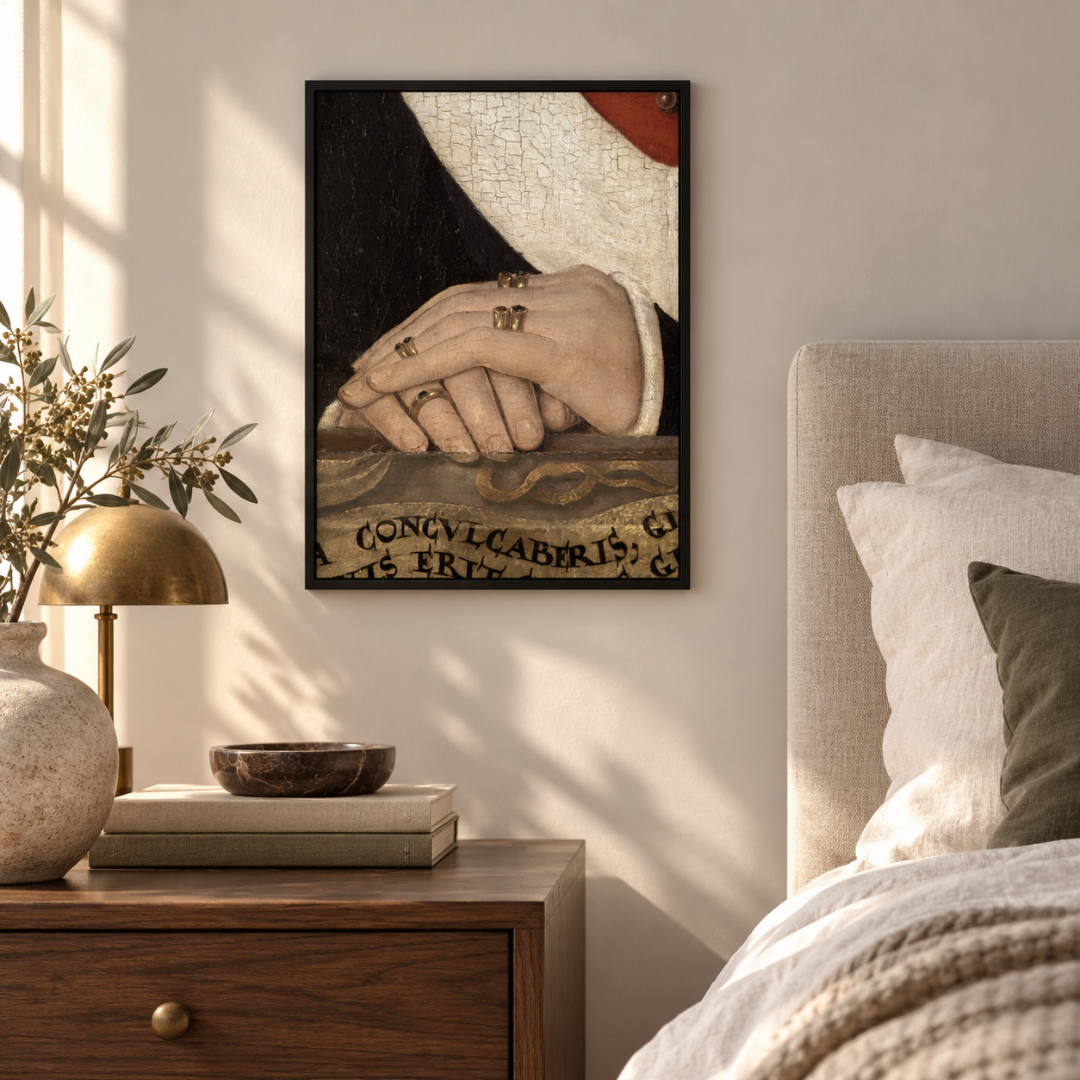 Renaissance Ringed Hands Canvas Print