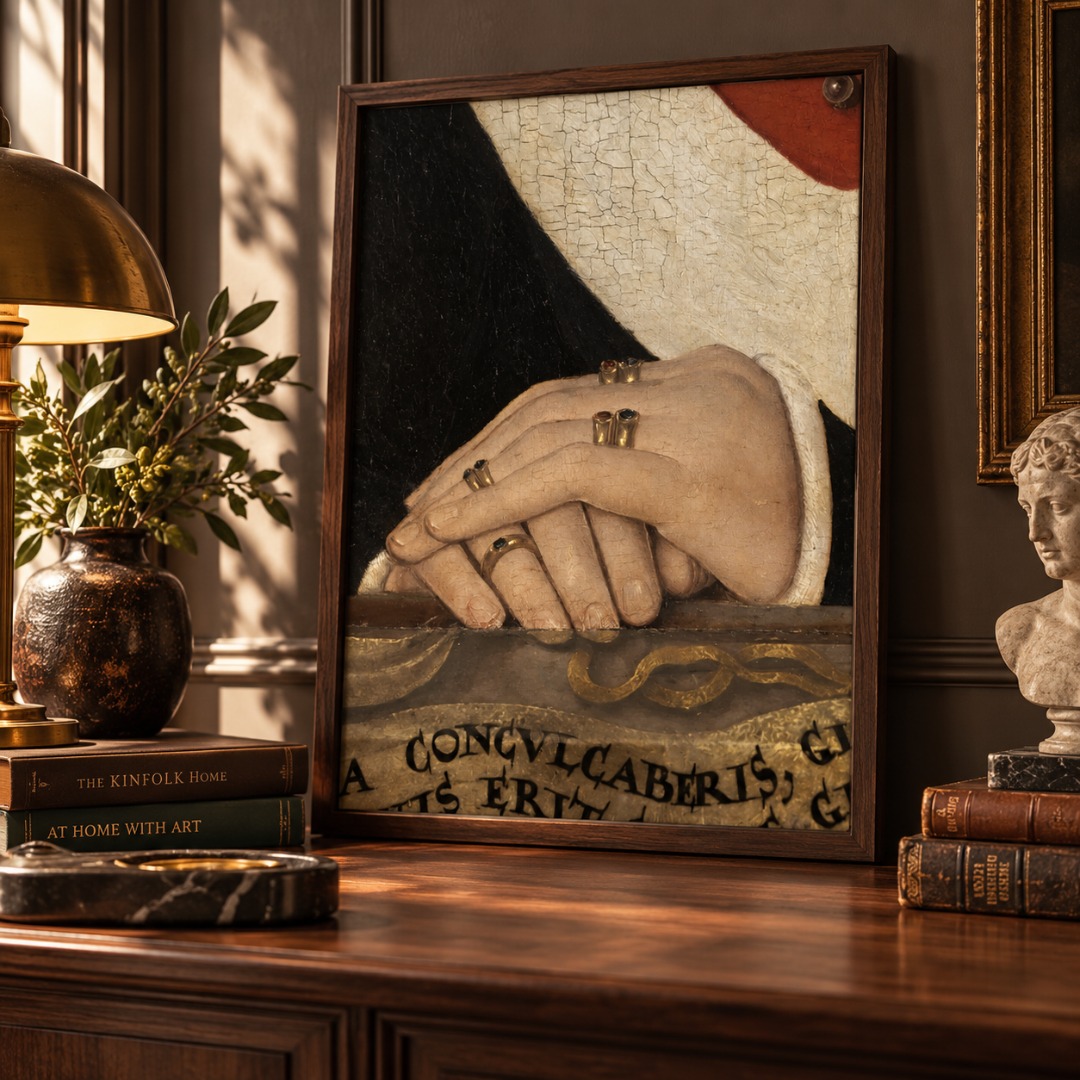 Renaissance Ringed Hands Canvas Print