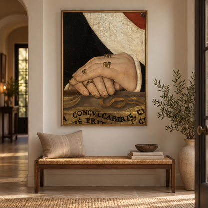 Renaissance Ringed Hands Canvas Print
