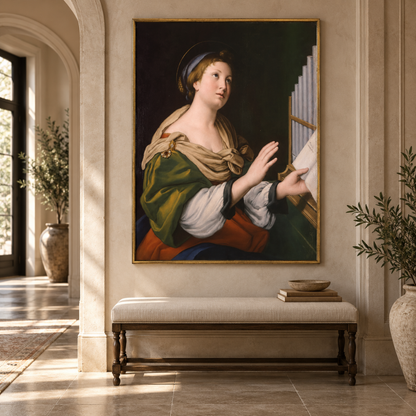 Renaissance Organist Muse Canvas Print