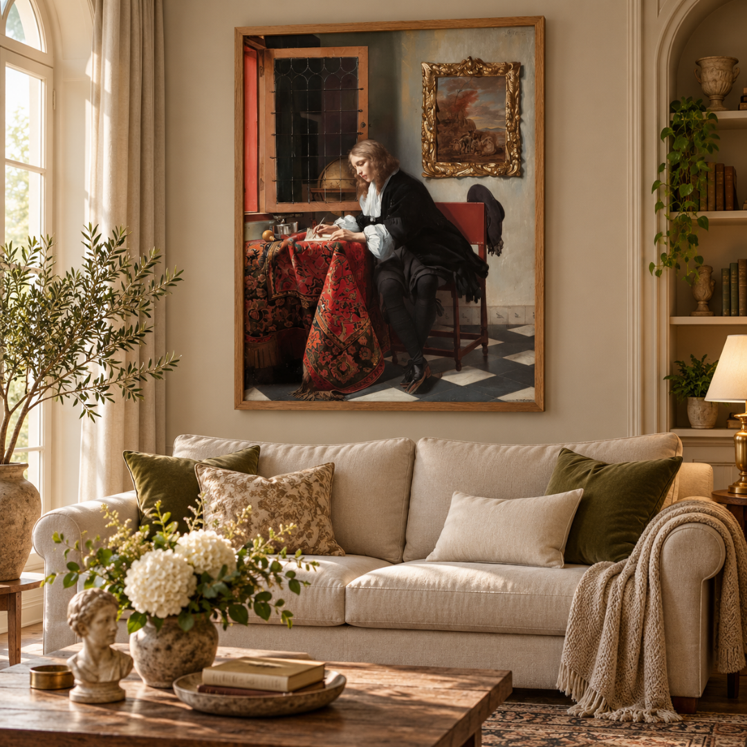 The Scholar’s Study Canvas Print