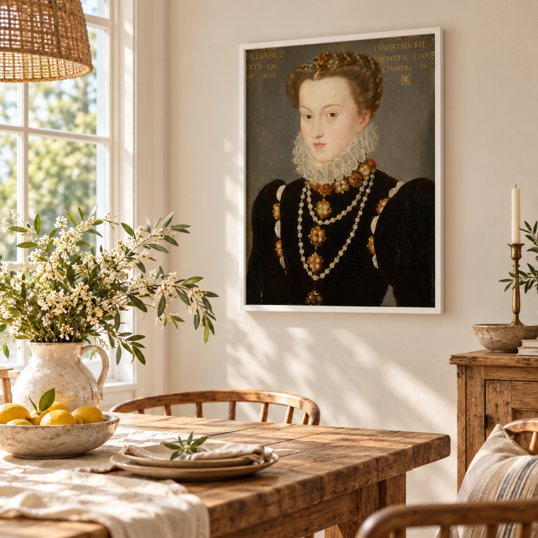 Pearls Of The Court Portrait Canvas Print