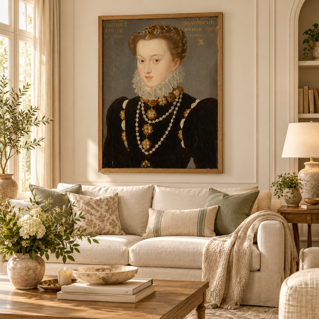 Pearls Of The Court Portrait Canvas Print
