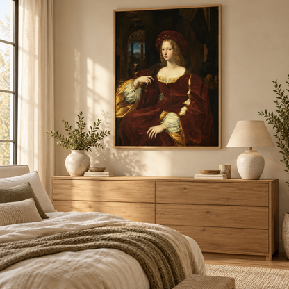 Crimson Court Portrait Canvas Print