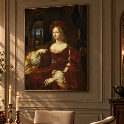 Crimson Court Portrait Canvas Print
