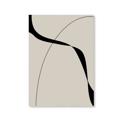 Ribbon Arc Abstract Canvas Print