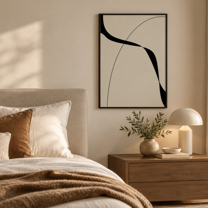 Ribbon Arc Abstract Canvas Print