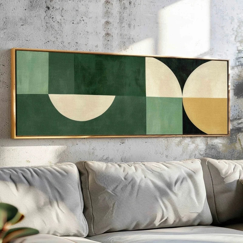 unframed mid century geometric modern canvas wall art