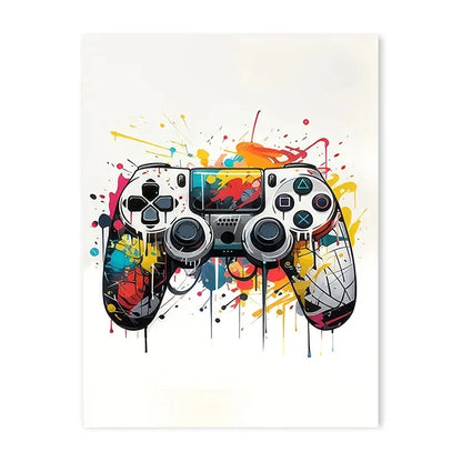 Abstract Colourful Graffiti Gaming Canvas