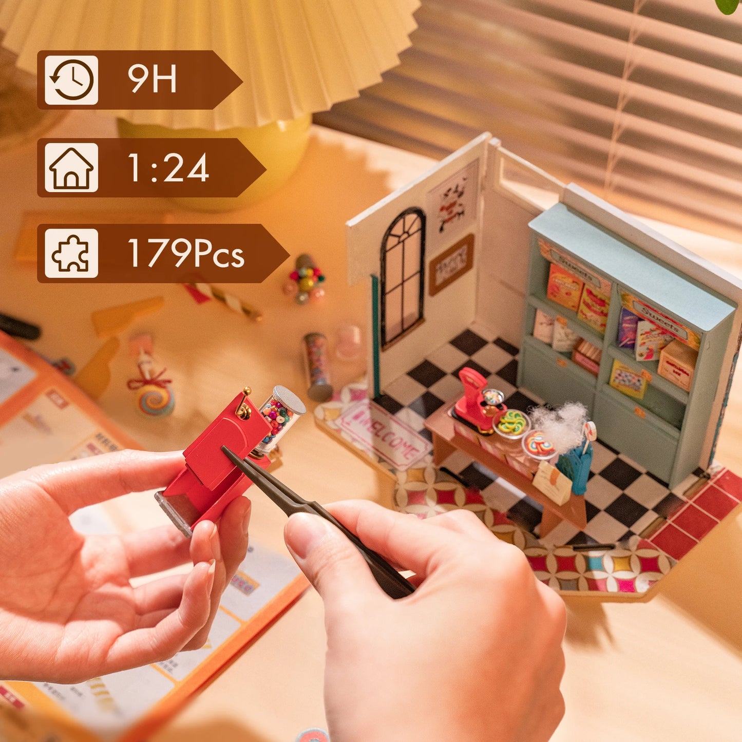 Robotime Kids DIY Rainbow Candy Dollhouse