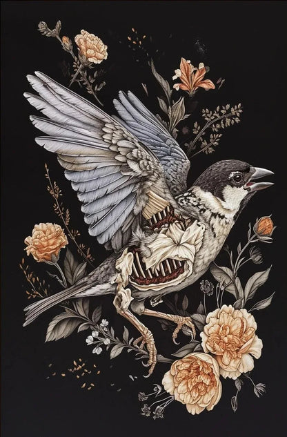 Floral Gothic Canvas Prints