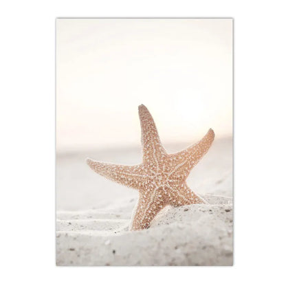 beige coastal canvas with seagull swan dandelion and reeds