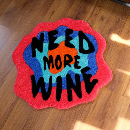 “Need More Wine” Handmade Tufted Rug