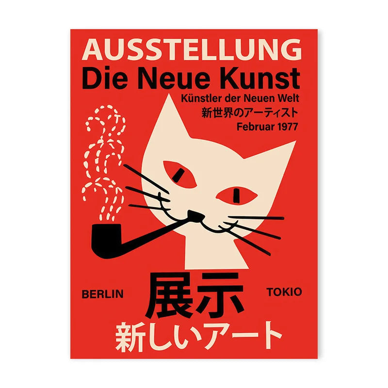 Japanese Vintage Retro Exhibition Canvas Prints Collection