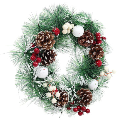 Christmas Snowflake Pine Cone Wreath