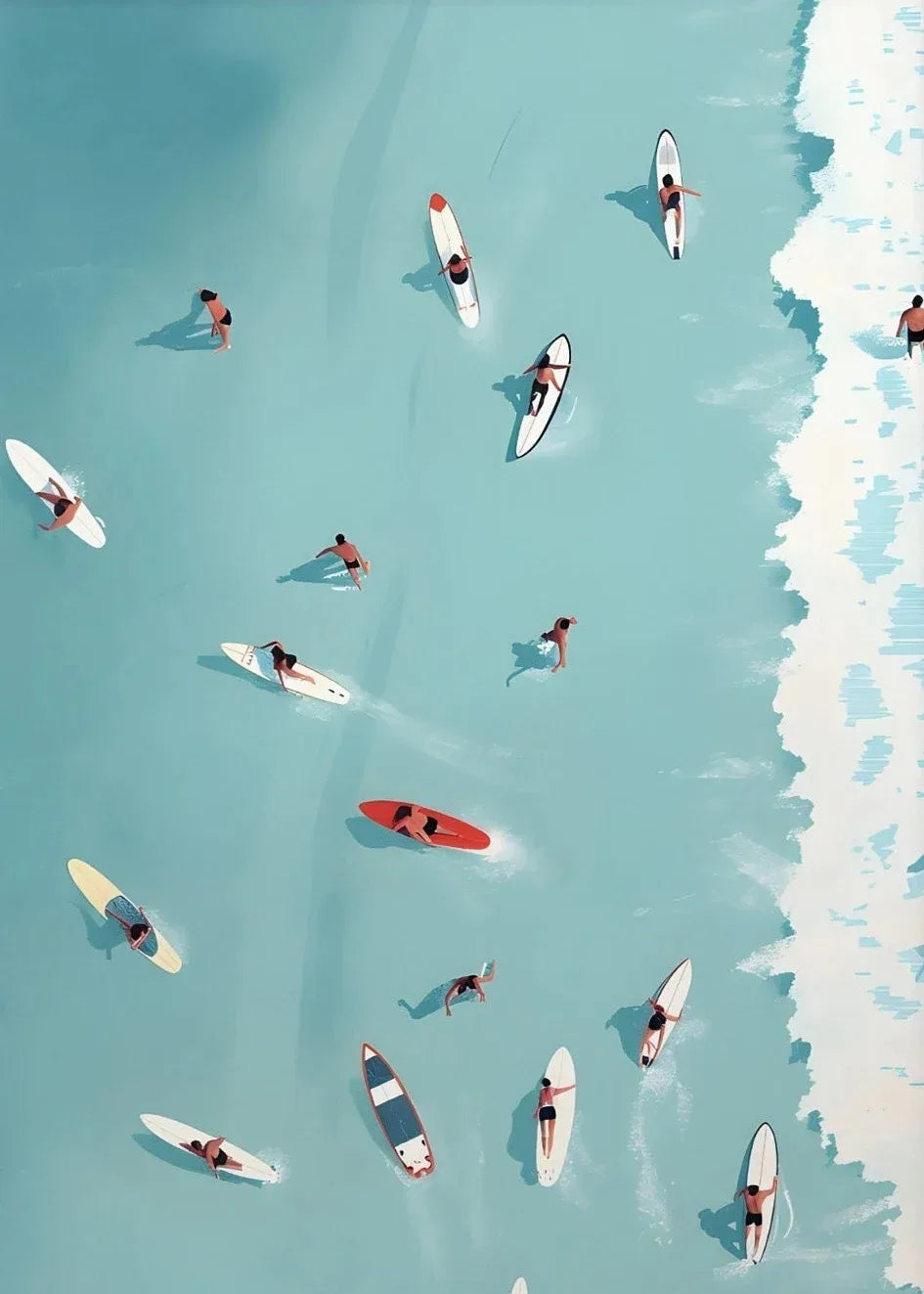 Nordic Summer Beach Canvas