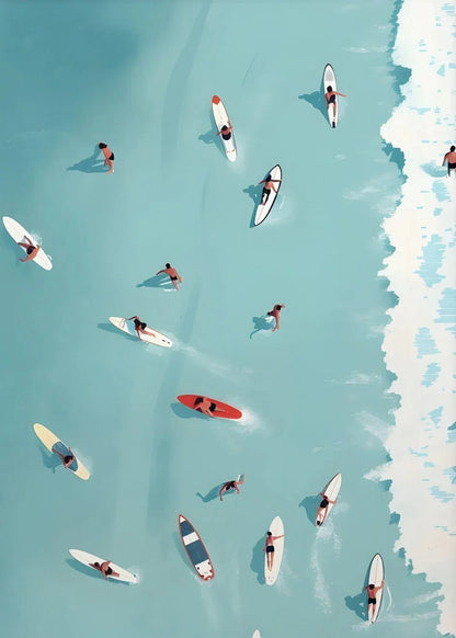 Nordic Summer Beach Canvas