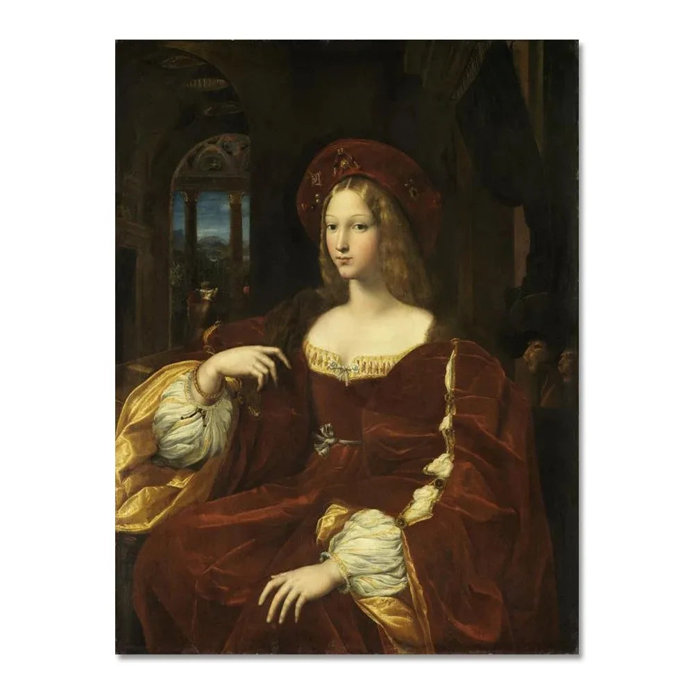 renaissance-style figures with architectural motifs vintage canvas wall art