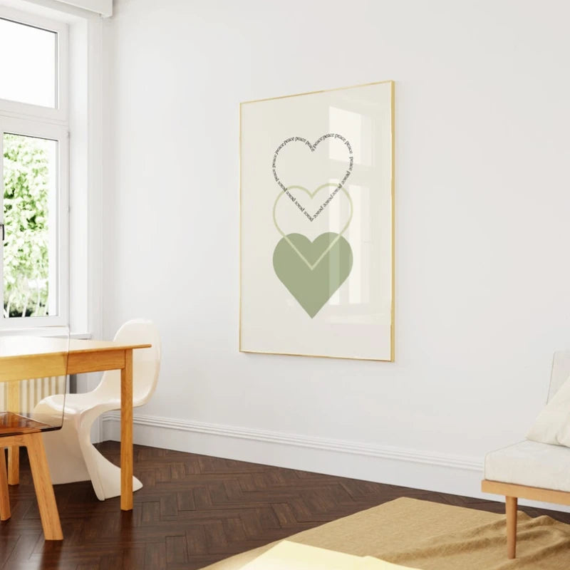 Minimalist Multiple Hearts Canvas