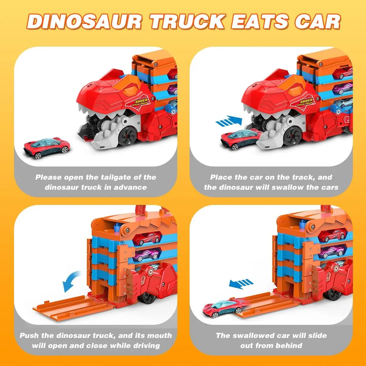 VATOS 3-in-1 Dinosaur Transport Truck