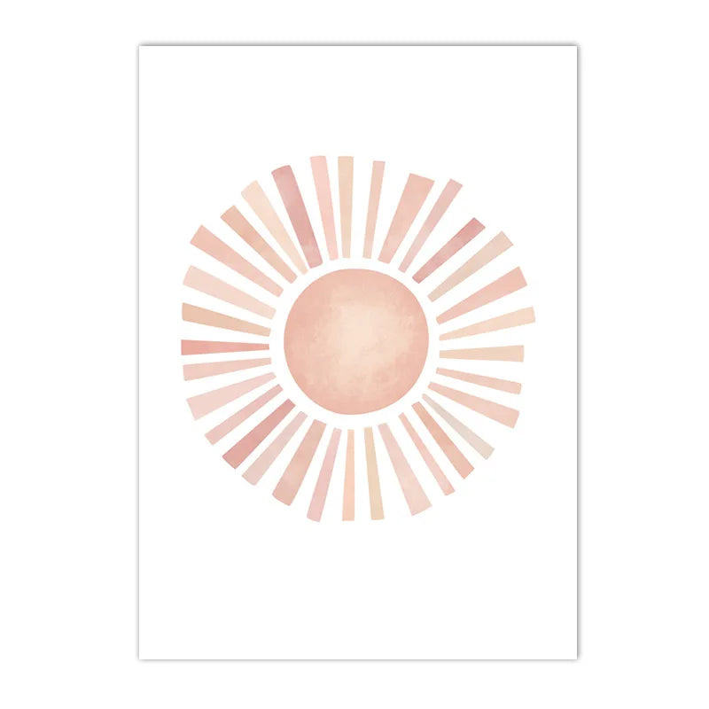pink “you are my sunshine” with hearts and sun kids canvas wall art
