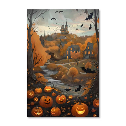 Vintage Dark Halloween Canvas Prints
