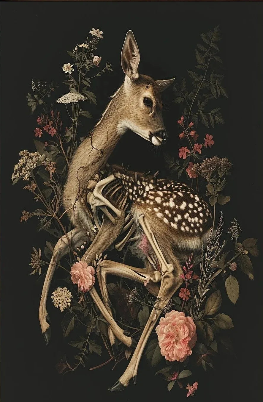 Floral Gothic Canvas Prints