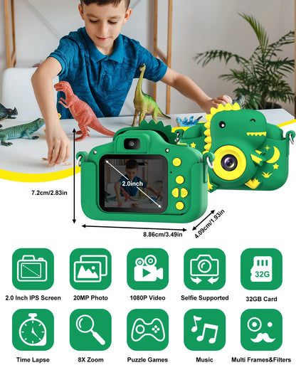 Kids Dinosaur Shaped Digital Camera