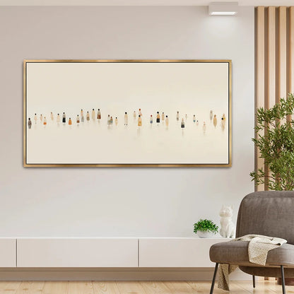 minimalist color abstract wide horizontal oil effect canvas