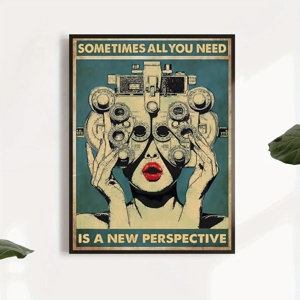 art deco ophthalmology head illustration frameless canvas