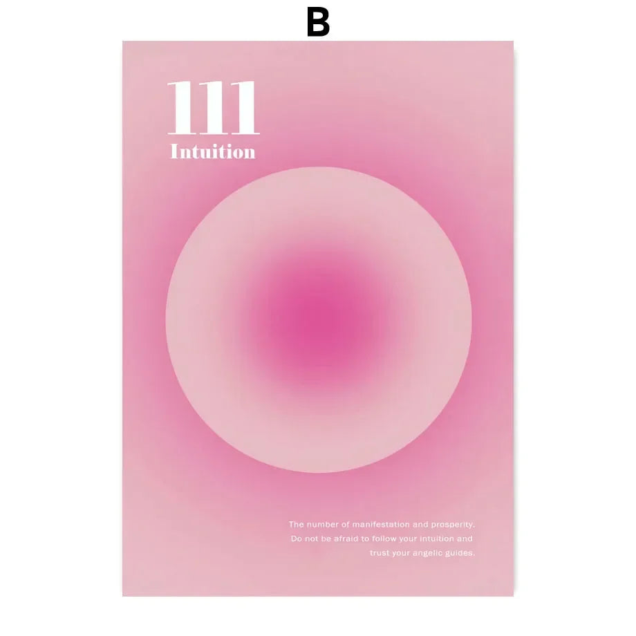 minimalist angel portrait with glowing halo gradient canvas wall art