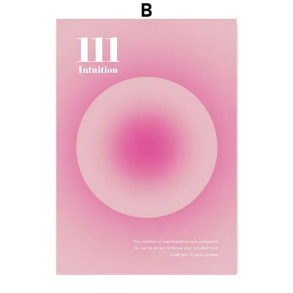 minimalist angel portrait with glowing halo gradient canvas wall art