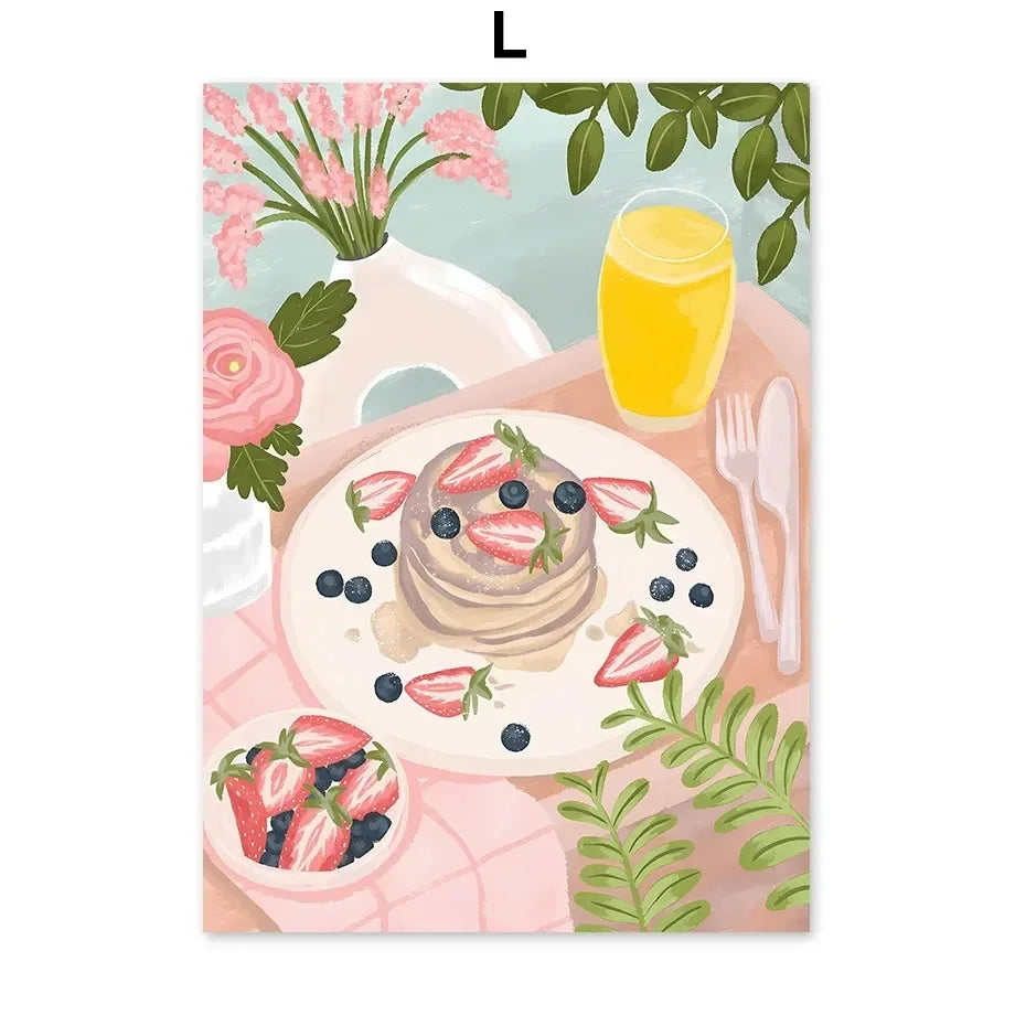 Moroccan Parrot & Lemon Flower Canvas