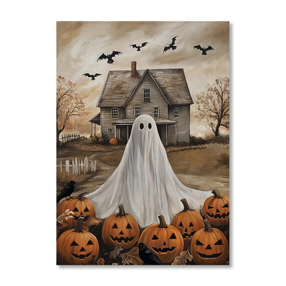Vintage Dark Halloween Canvas Prints
