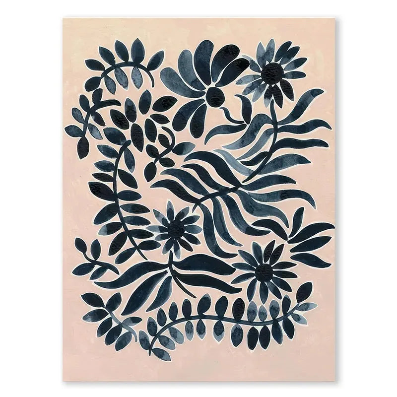 Abstract Tulips & Violets Canvas