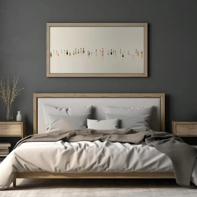 minimalist color abstract wide horizontal oil effect canvas