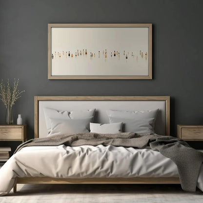 minimalist color abstract wide horizontal oil effect canvas