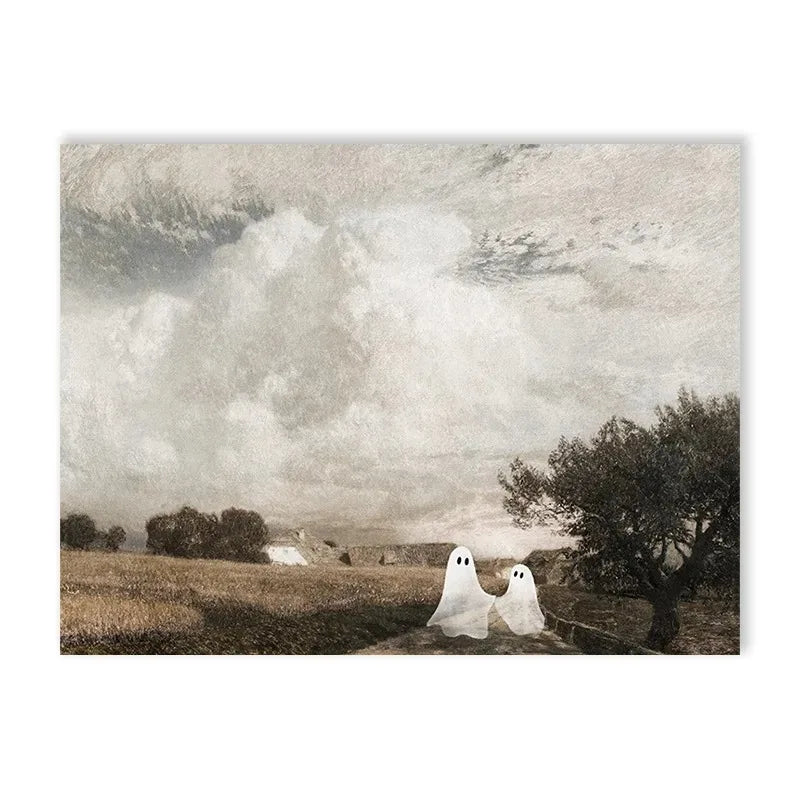Vintage Autumn Farmhouse Canvas Print