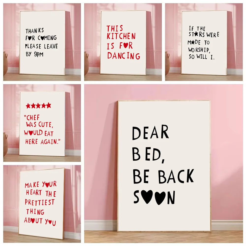 “This Kitchen Is For Dancing” modern kitchen quote canvas wall art