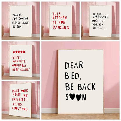 “This Kitchen Is For Dancing” modern kitchen quote canvas wall art