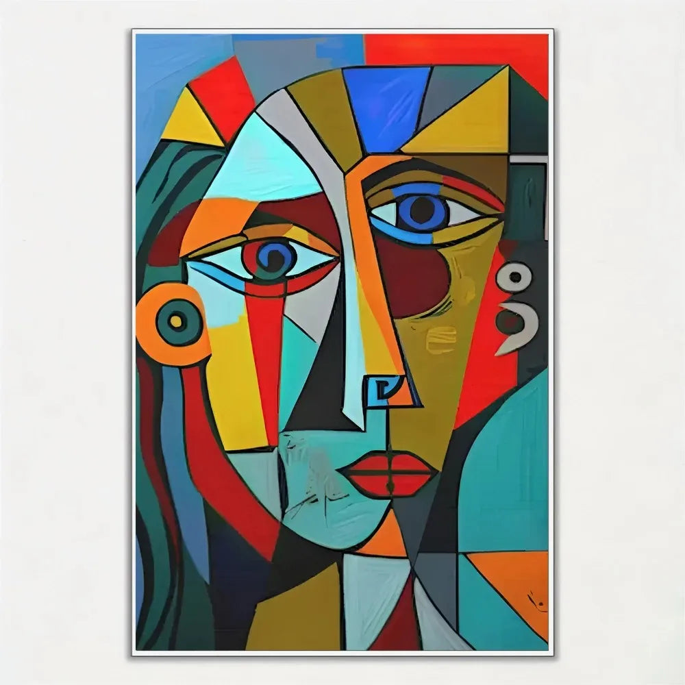 Cubist figures abstract Picasso-style canvas wall art