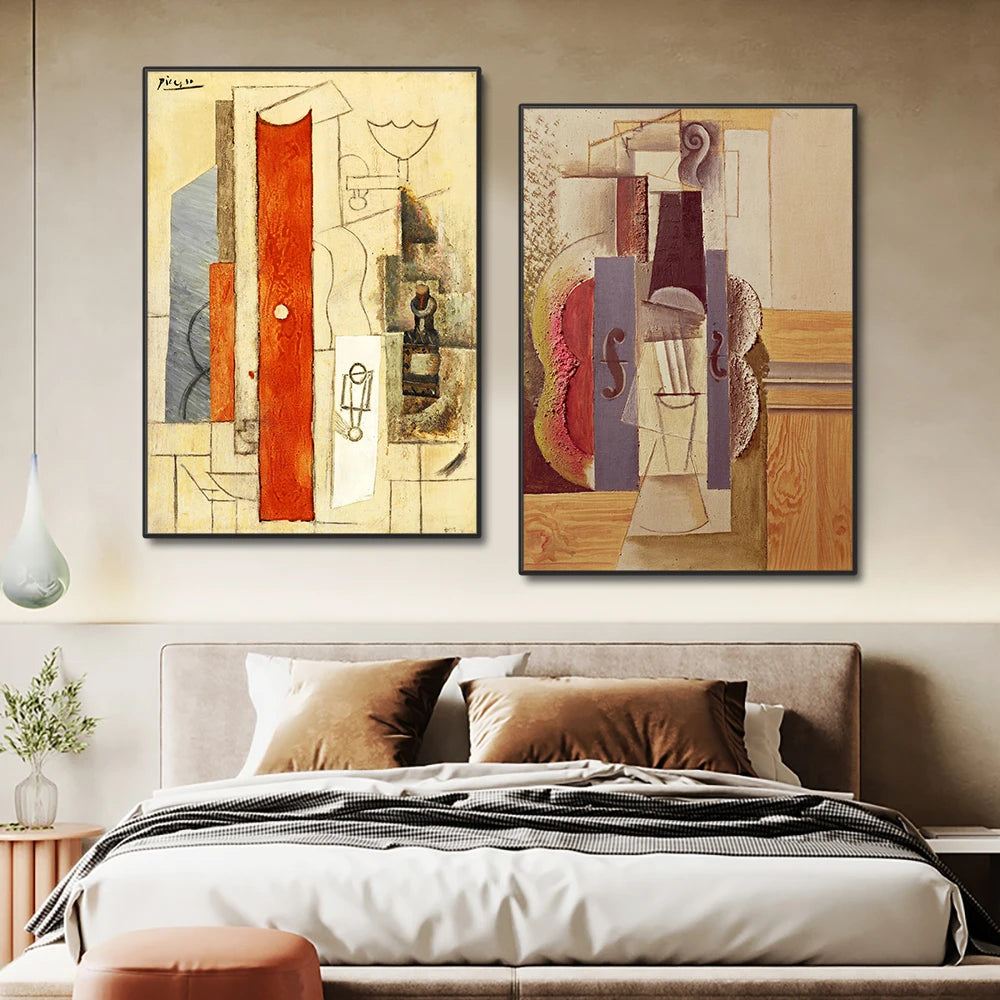 Pablo Picasso Collage Guitar Canvas